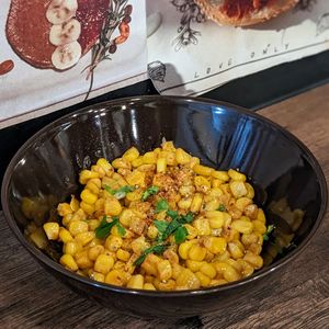 Vegan Spicy Smoked Corn at Ahimsa Sanctuary in Central Singapore
