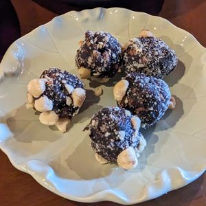Vegan private event - Hazelnut bliss balls at Ahimsa Sanctuary in Central Singapore