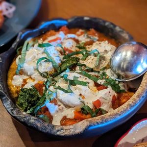 Vegan private event -  Tomato ricotta cheese dip with toast at Ahimsa Sanctuary in Central Singapore