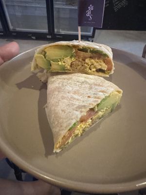 Breakfast wrap  at Ahimsa Sanctuary in Central Singapore