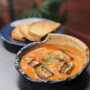 Vegan Eggplant Dipper at Ahimsa Sanctuary in Central Singapore