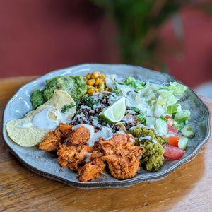 Vegan Nourish Bae-rrito Bowl at Ahimsa Sanctuary in Central Singapore