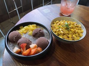 Mango madness - tasty, but doesn’t make you feel full when hungryy  at Ahimsa Sanctuary in Central Singapore