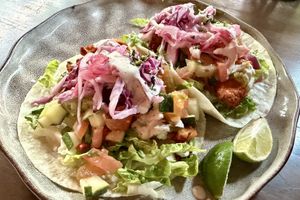Spicy Momi tacos  at Ahimsa Sanctuary in Central Singapore