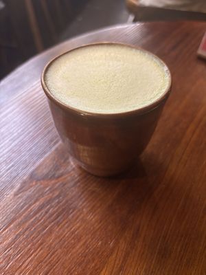 Strawberry matcha latte   at Ahimsa Sanctuary in Central Singapore