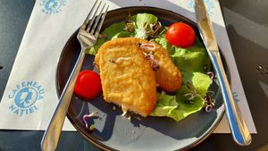Schnitzel at Cafeneaua Nației in Ploiesti