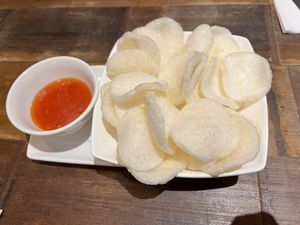 “Prawnless crackers”   at Pho in Lincoln