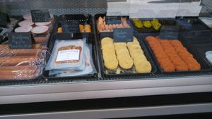 Vegan Bbq items at Farmers Veggies Butchers in Barcelona