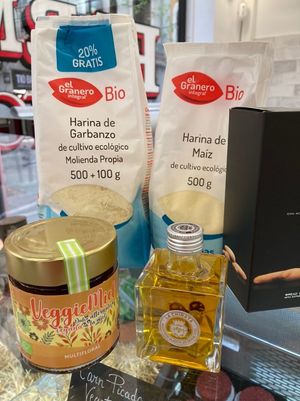 Products at Farmers Veggies Butchers in Barcelona