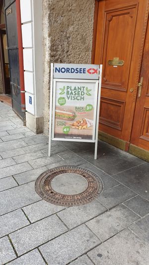 The vegan options at Nordsee in Salzburg