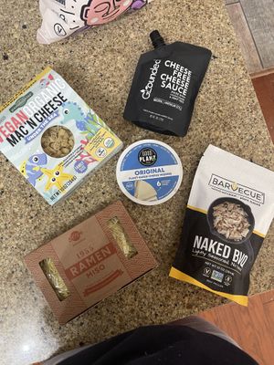 Some unique vegan food I picked up  at Central Market in San Antonio