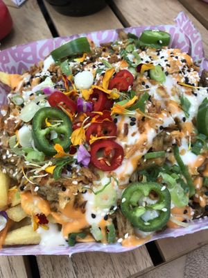 Shawarma Kapsalon! Great!  at Vegan Junk Food Bar - Cologne in Cologne
