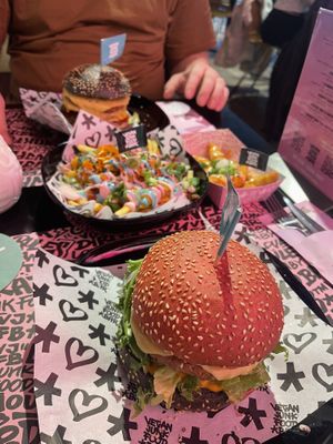 Mc Cruelty Free, rainbow fries, vegan shrimps  at Vegan Junk Food Bar - Cologne in Cologne