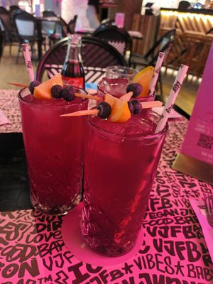 Galaxy lemonade mocktails at Vegan Junk Food Bar - Cologne in Cologne