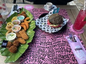 Sumo Platter and ribbs burger at Vegan Junk Food Bar - Cologne in Cologne