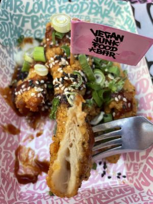 Vegan chicken wings close-up  at Vegan Junk Food Bar - Cologne in Cologne