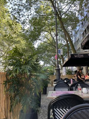 Beautiful outside seating   at Vegan Junk Food Bar - Cologne in Cologne