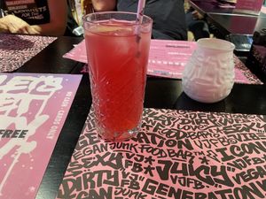 Dragonfruit ice tea  at Vegan Junk Food Bar - Cologne in Cologne
