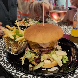 Double cheezy smash burger at Vegan Junk Food Bar - Cologne in Cologne