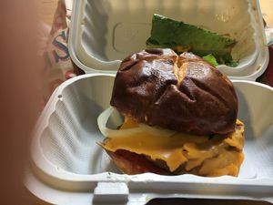Plant Junkie vegan burger. at Plant Junkie - Vanderbilt in New York City