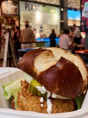 The Hipster - Crispy “chicken” sandwich at Plant Junkie - Vanderbilt in New York City