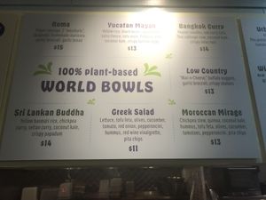 Menu 1/3 (as of 2021-10-27) at Plant Junkie - Vanderbilt in New York City