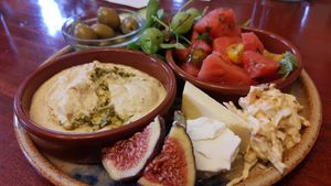 Sharing platter (a delicious bit of everything) at Bean Vegetarian & Vegan Cafe in Blackburn