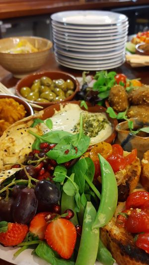 Taster platter at an event at The Bureau. at Bean Vegetarian & Vegan Cafe in Blackburn