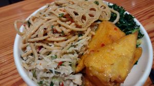 Bangkok curry bowl - they jam.packed in as much goodness as they possibly could! at Plant Junkie Chicago in Chicago