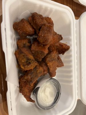 Seitan buffalo “wings"  at Plant Junkie Chicago in Chicago