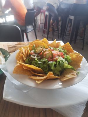 Nachos (withou the cheese) at Soda Sánchez in Quepos