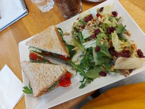 Vegan toastie at Café Latte Art in Wiesbaden