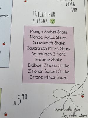Vegan shakes   at Café Latte Art in Wiesbaden