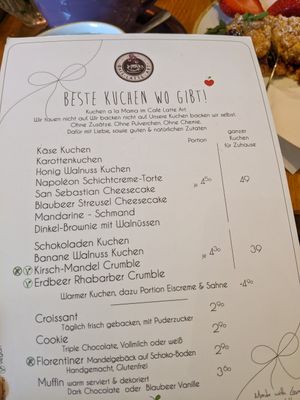 menu at Café Latte Art in Wiesbaden