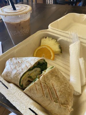 Switch up some ingredients to make the breakfast burrito vegan friendly   at Picasso's Coffee in St Charles