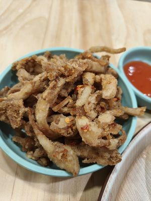 Fried oyster mushroom ~ 27/8/24 at The Kind Bowl - Northpoint City in North Singapore