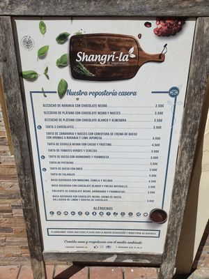 Carta postres at Shangri-La in Merida