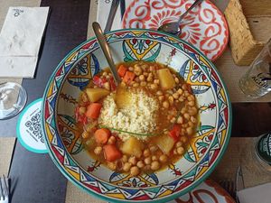 Delicious couscous stew at Shangri-La in Merida