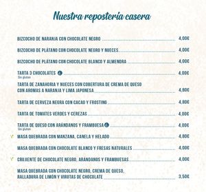 Menu at Shangri-La in Merida