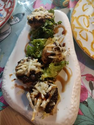 Champiñones pedro ximenez at Shangri-La in Merida