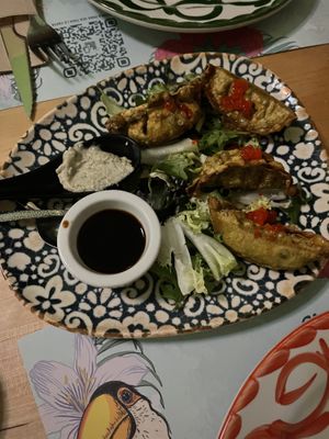 Gyozas  at Shangri-La in Merida