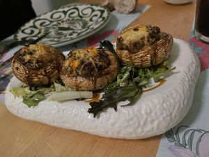 Champiñones rellenos  at Shangri-La in Merida