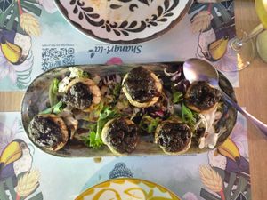 Champiñones rellenos al Pedro Ximénez at Shangri-La in Merida
