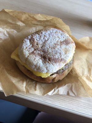 Vegan breakfast sandwich  at Peet's Coffee in Vancouver