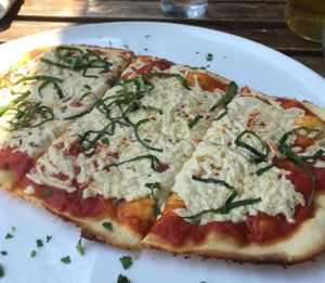 vegan pizza at Eat Drink Wild in New York City