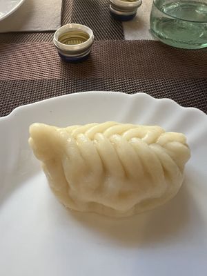 Raviolo patate e cipolla  at DedasPuri Ristorante Georgiano & Wine Shop in Pavia