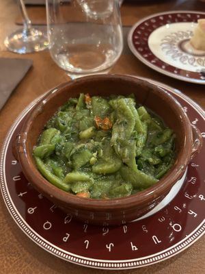 Zuppa di taccole  at DedasPuri Ristorante Georgiano & Wine Shop in Pavia