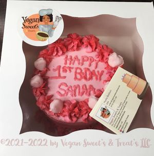 Custom Smash Cake at Vegan Sweet's & Treat's in Durham