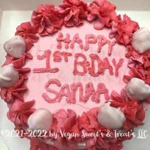 Valentines Birthday Cake at Vegan Sweet's & Treat's in Durham