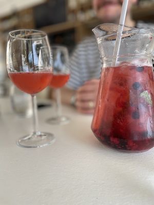 Sparkling sangria  at Três Palmeiras in Portimao